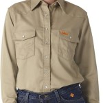 Wrangler Womens Fr Flame Resistant Long Sleeve Shirt