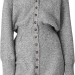 PRETTYGARDEN Womens Fall Sweater Dress Long Sleeve V Neck Button Down Knit Pullover Winter Dresses